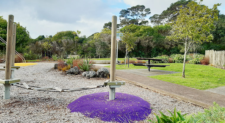 Manuka Reserve - Section of the playground with a wobbly bridge. Photo credit: S Hulse.