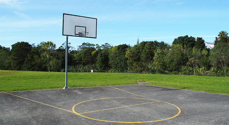 Mānutewhau / Manutewhau Reserve - Basketball half-court. Photo credit: Tracey Hodder.