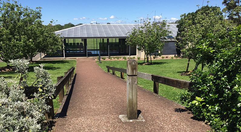 Melville Park – The entrance to the Melville Park Cricket Pavilion off St Andrews Road.