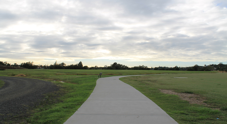 Metro Park East - The path cuts through open fields. Photo credit: M Loubser.