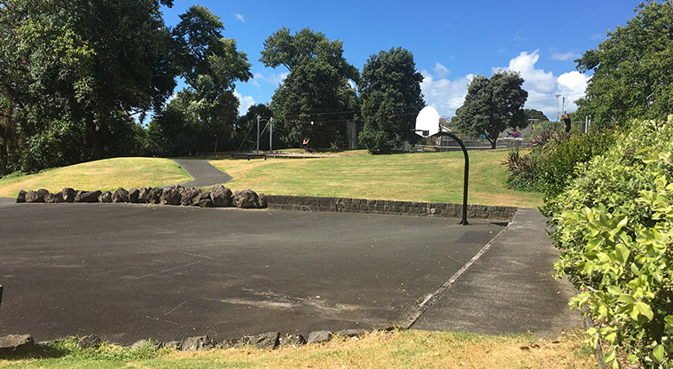 Mt Albert War Memorial Park –  Basketball half-court located next to the car park behind the leisure centre. Photo credit: S Hulse