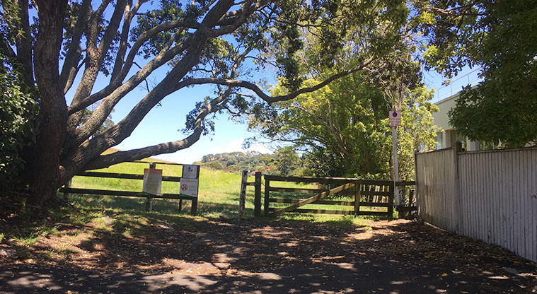 Ōhinerau / Mount Hobson - Gates by one of the entrances to the maunga.