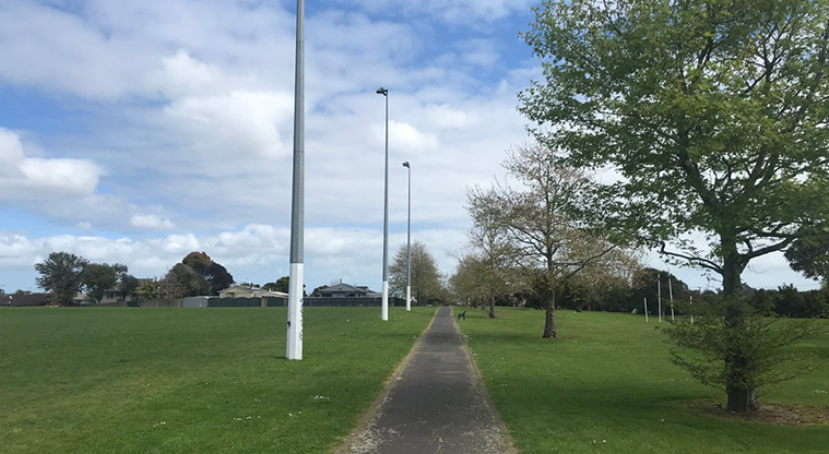 Mountfort Park - Path between the sports fields.