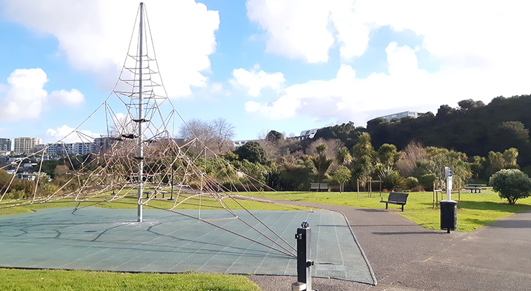 Newmarket Park - Climbing net.