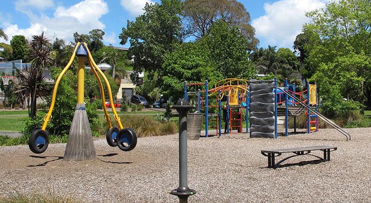 Normanton Reserve - Playground with climbing and spinning equipment, wobbly bridge and more.