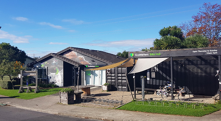 Olympic Park - Ecomatters Trust bike hub area at the park.
