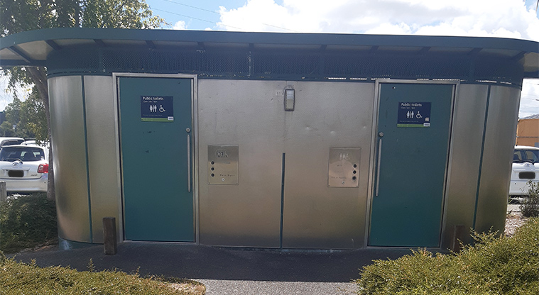 Olympic Park - Toilets and car park at the Wolverton Street entrance to the park.