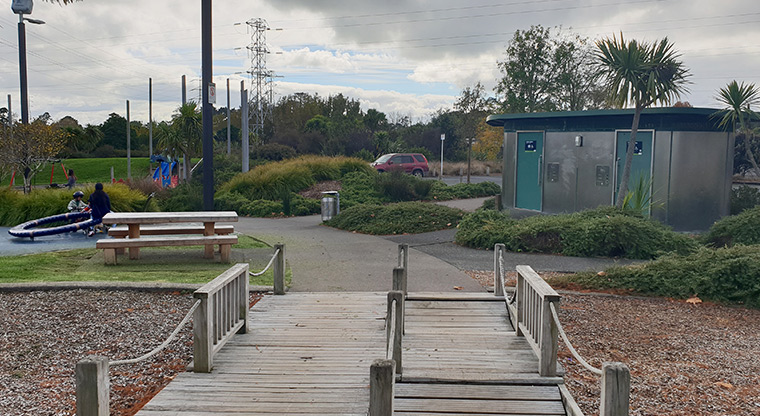 Olympic Park - Toilets near the playground on the Wolverton Street side of the park.