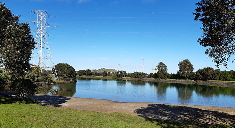 Onehunga Bay Reserve - Looking across the lagoon.