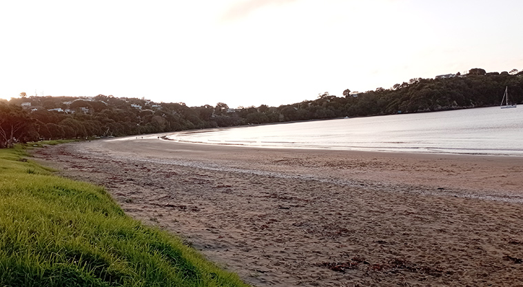 Oneroa Beach Reserve - Looking west along the beach. Photo credit: K Sumner.