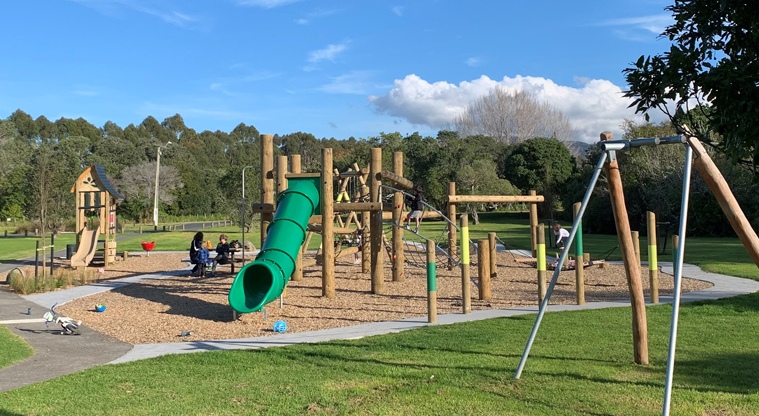 Ōrere Point Beach Reserve - Closer view of the slides.