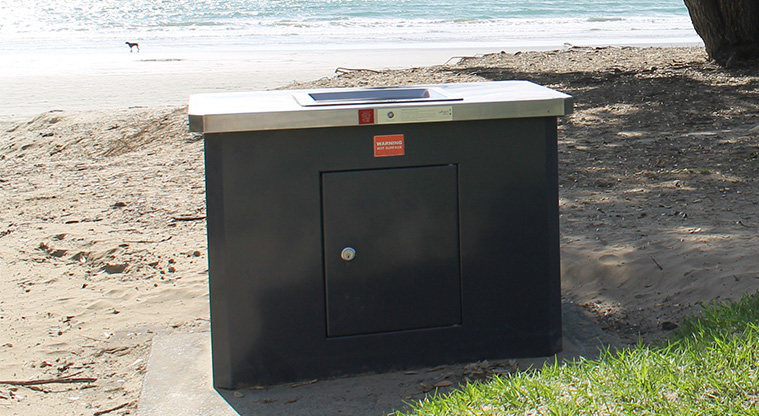 Ōrewa Domain - One of the two barbecues in the reserve. Photo credit: M Loubser.
