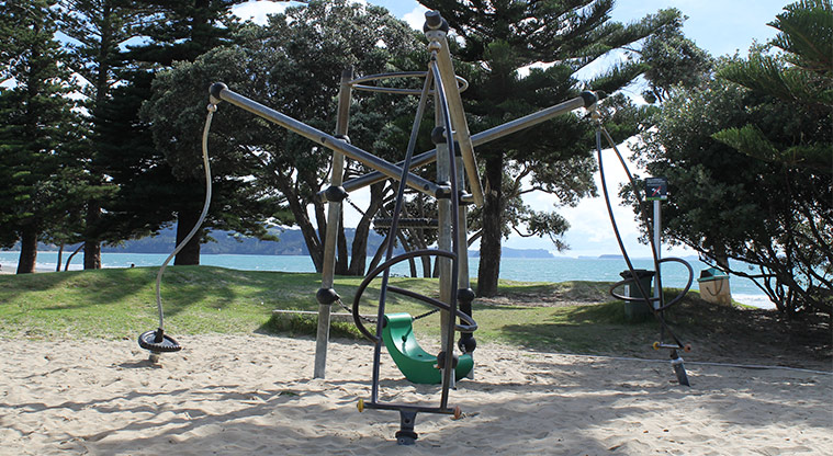 Ōrewa Domain - Southern playground has a structure with different swings for older children. Photo credit: M Loubser.
