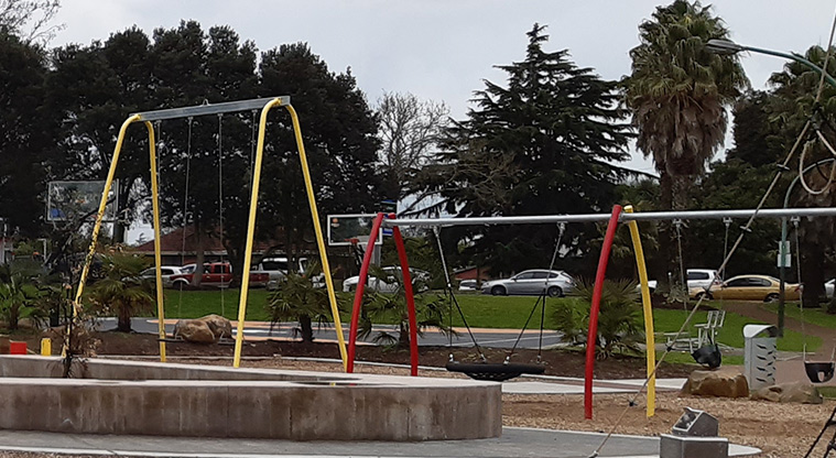 Otamariki Park - Swings in the playground.