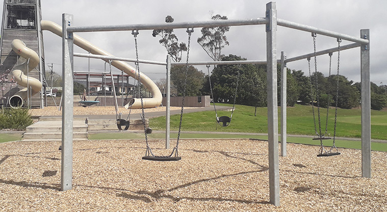 Parrs Park - Hexagonal frame with swings.