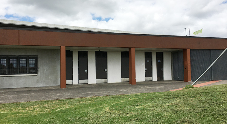 Randwick Park - Toilets and changing rooms at the back of the Randwick Park Sports and Neighbourhood Centre. Photo credit: S Hulse.