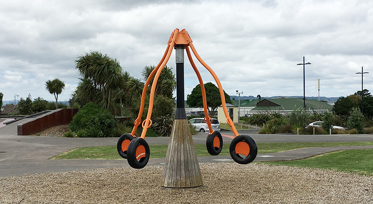 Randwick Park - Rocktopus with four arms for swinging and rocking. Photo credit: S Hulse.