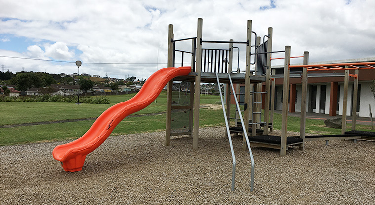 Randwick Park - Playground with a slide, climbing equipment and platforms. Photo credit: S Hulse.