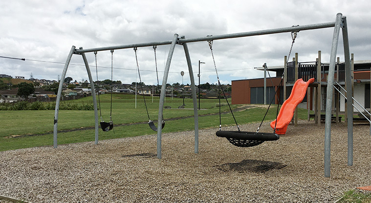 Randwick Park - Set of three swings including an accessible basket swing. Photo credit: S Hulse.