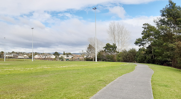 Rānui Domain - Sports fields with flood lighting. Photo credit: Tracey Hodder.