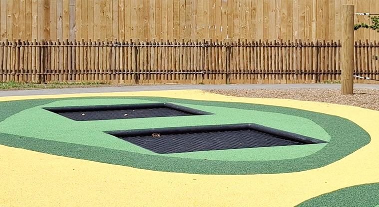 Rānui Domain - Inground trampolines.