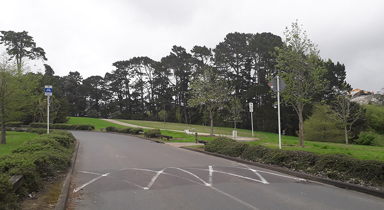 Rosedale Park - Entrance to the car park.