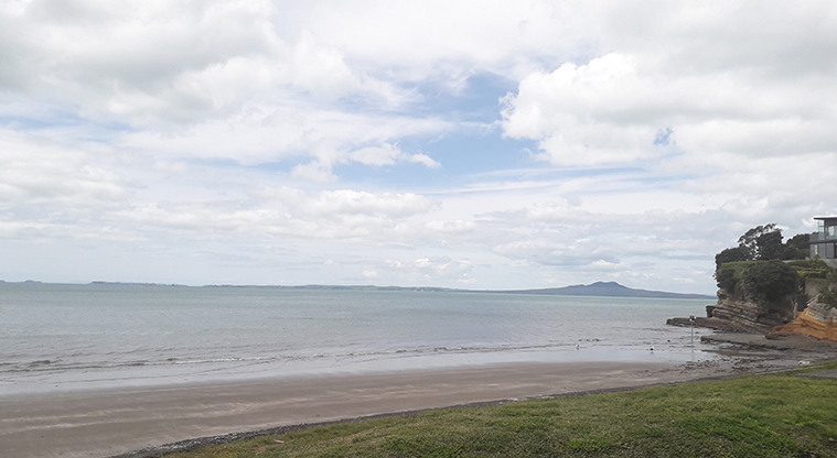 Rothesay Bay Beach Reserve - Looking out to Rangitoto Island.