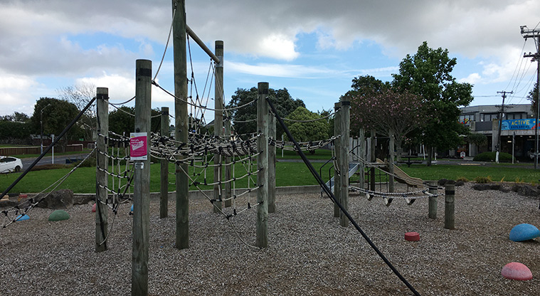 Sainsbury Reserve - Climbing nets. Photo credit: S Hulse.
