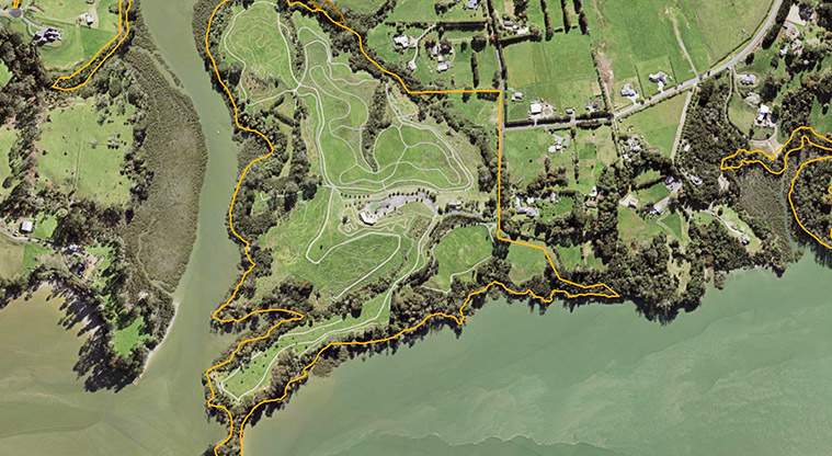 Sanders Reserve - Map showing the layout of the bike tracks within the reserve boundary.