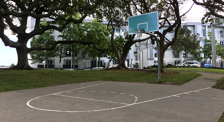 School Reserve - Basketball half-court. Photo credit: S Hulse.