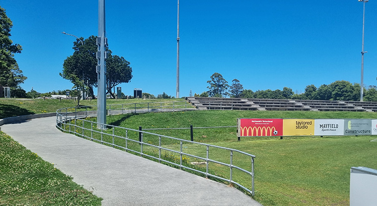 Shepherds Park – Part of the wide path around the sports fields.