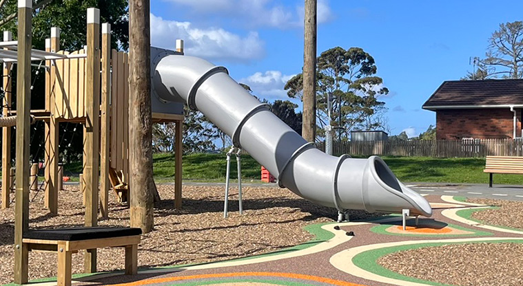 Shepherds Park - Grey covered slide.