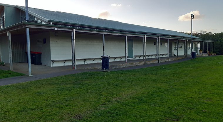 Shore Road Reserve - Changing rooms on the edge of the sports fields.