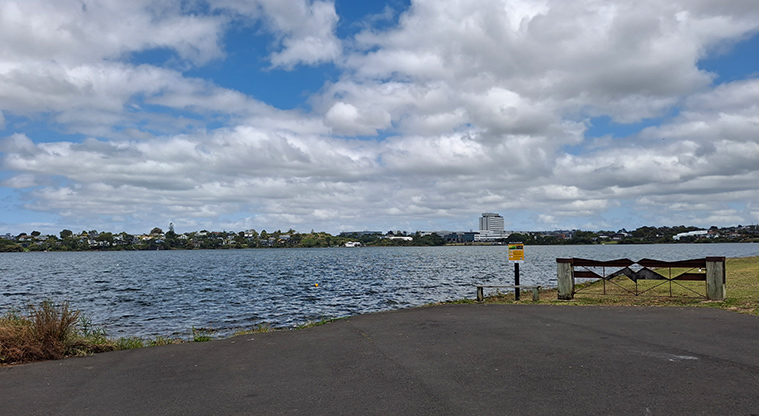 Sylvan Park - Large concreted area on the edge of the lake.