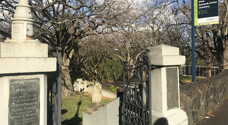 Symonds Street Cemetery East - Entrance to the cemetery.