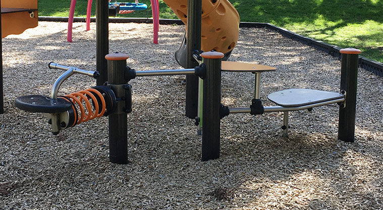 Taumata Reserve - Stepping plates and spring toy. Photo credit: S Hulse.