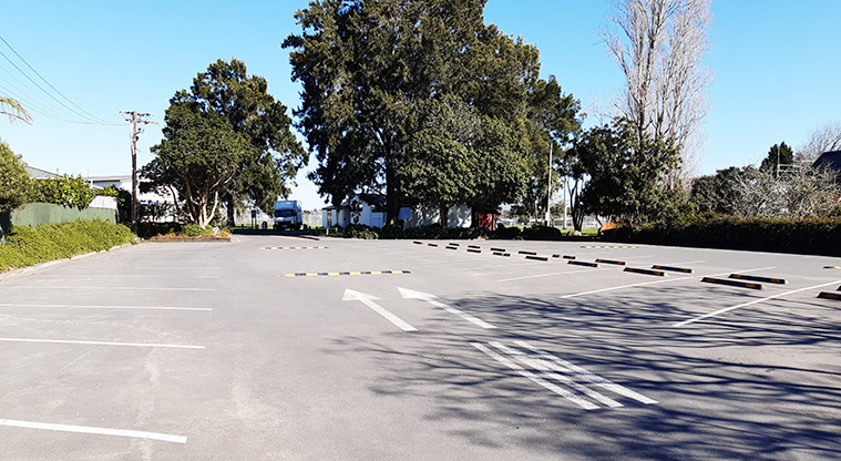 Te Atatū Peninsula Park - Section of the large car park.