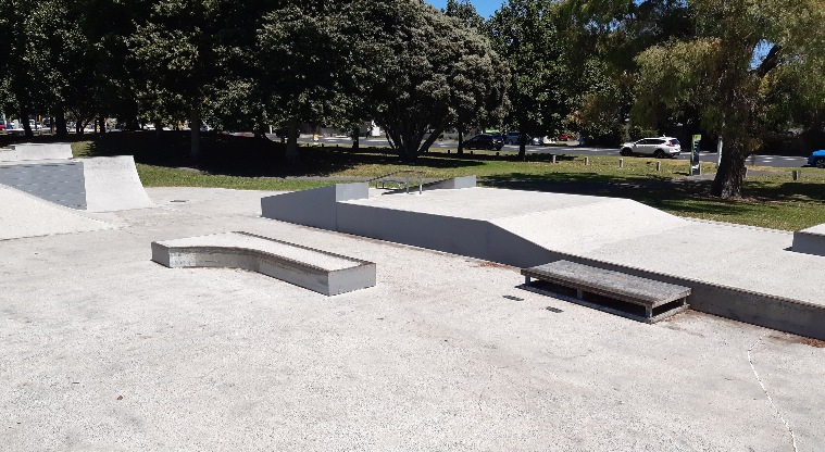 Te Pai Park - A range of banks, flats and ledges. Photo credit: Tracey Hodder.