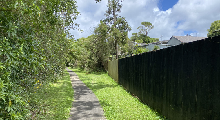 Te Rangi Hiroa – Pedestrian footpath connection from the end of Camphora Place through to Don Buck Corner Reserve.
