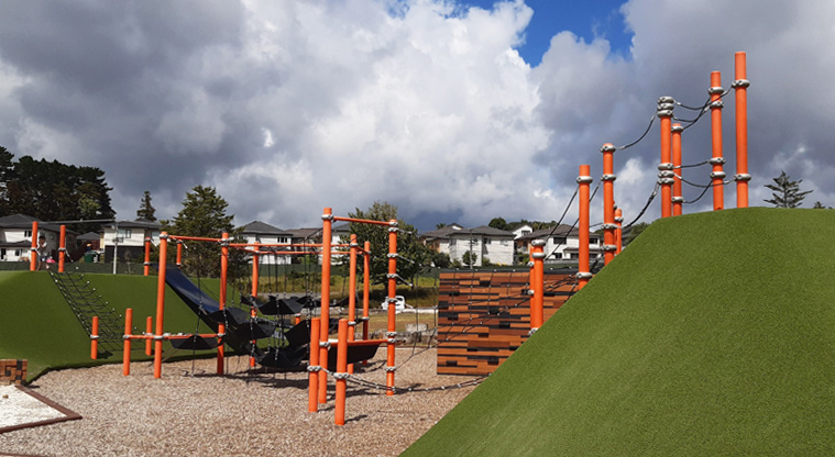 Te Rangi Hiroa - The course includes challenging climbing walls, rope nets, membrane slides and more. Photo credit: Tracey Hodder.