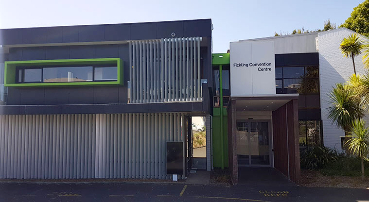 Three Kings Reserve - entrance to the Fickling Convention Centre.