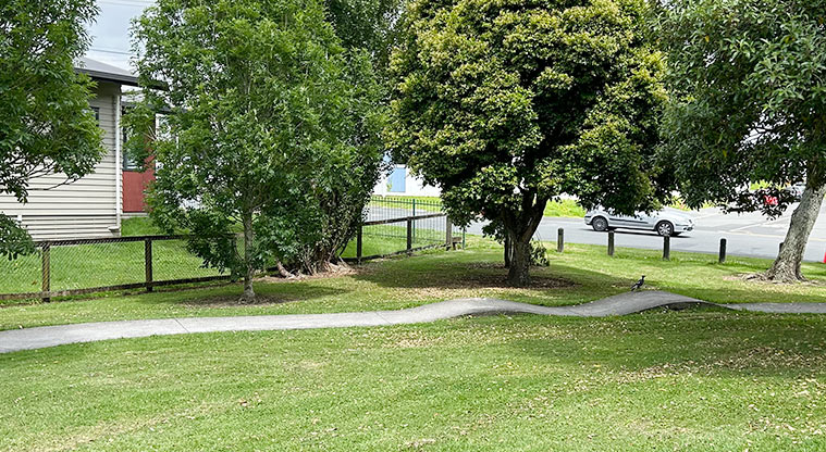 Turner Reserve - Section of the children's bike path along the back of the reserve. Photo credit: S Hulse