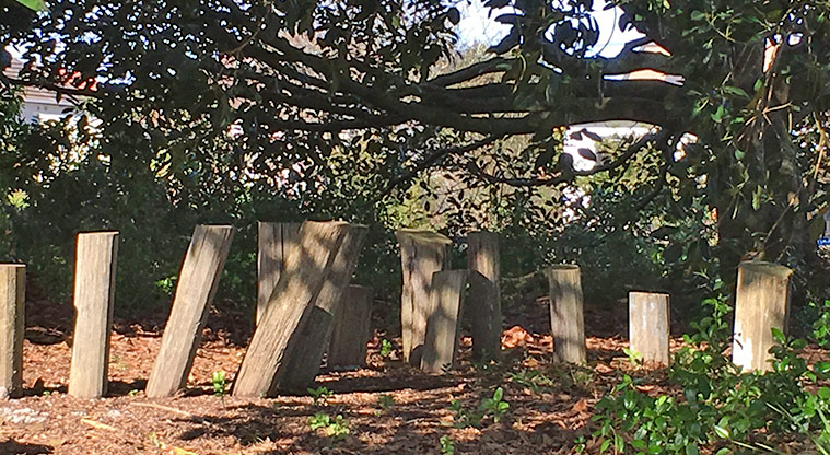 Underwood Park – stepping posts under the trees.