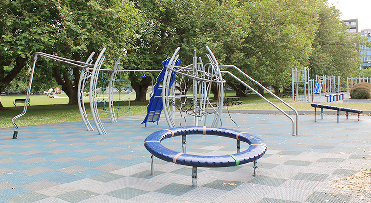 Victoria Park - Two padded spinners and climbing equipment. Photo credit: M Loubser.