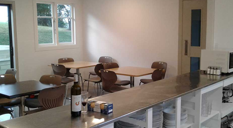 Waiheke Backpackers Hostel - Main kitchen.