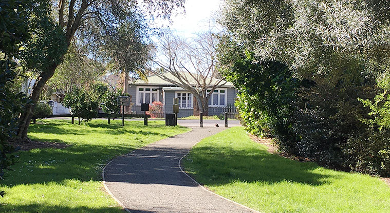 Watea Reserve - A section of the path leading from the reserve to Haverstock Road. Photo credit: S Hulse.