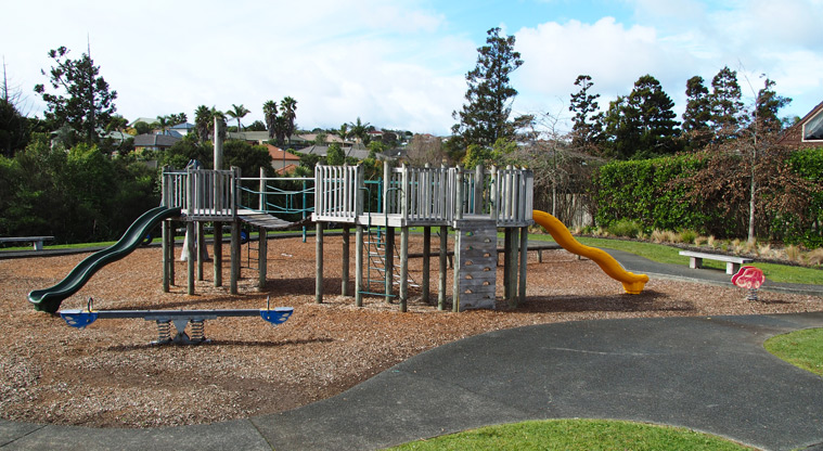 Xena Park - The playground features a seesaw, slides, swings, climbing frames and more. Photo credit: Tracey Hodder.