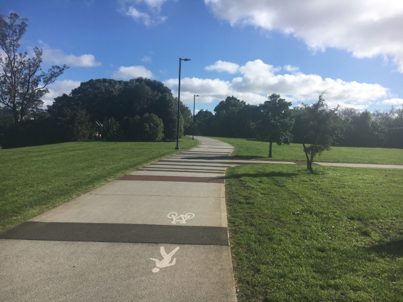 Alan Wood Reserve Path - The northern side of the bridge.