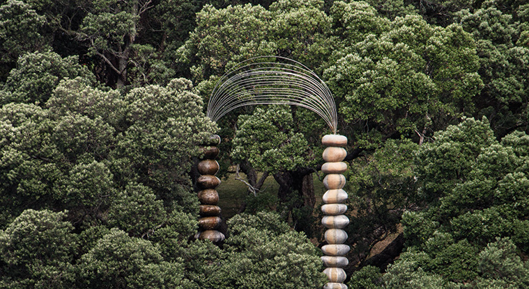 Albert Park Path - Gateway 1990, Chris Booth: Commissioned by AMP Society with assistance from ASB Community Trust, 1988; Collection of Auckland Art Gallery Toi o Tāmaki. Photo credit: Patrick Reynolds.