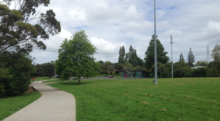 Archibald Park Path - Path section alongside the sports fields.